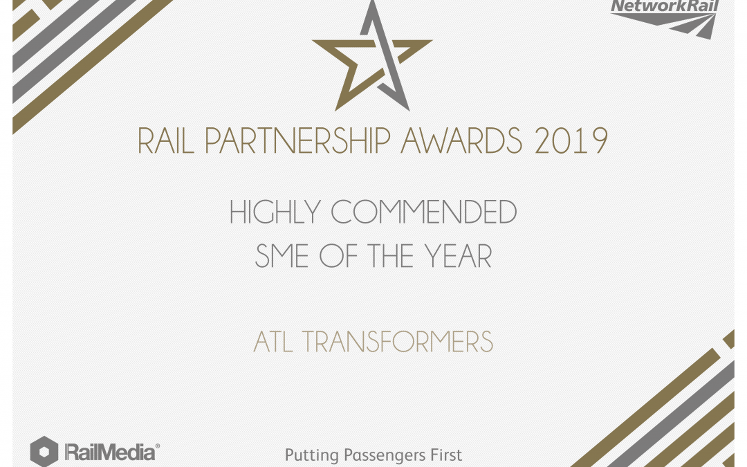 ATL awarded highly commended SME of The Year at the Rail Partnership Awards 2019